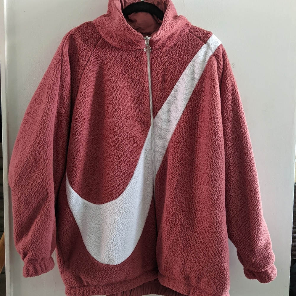 Nike Sportswear Swoosh Reversible Sherpa Jacket, size L